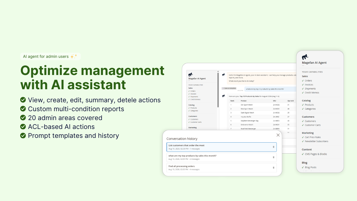 magento 2 ai agent for admin users