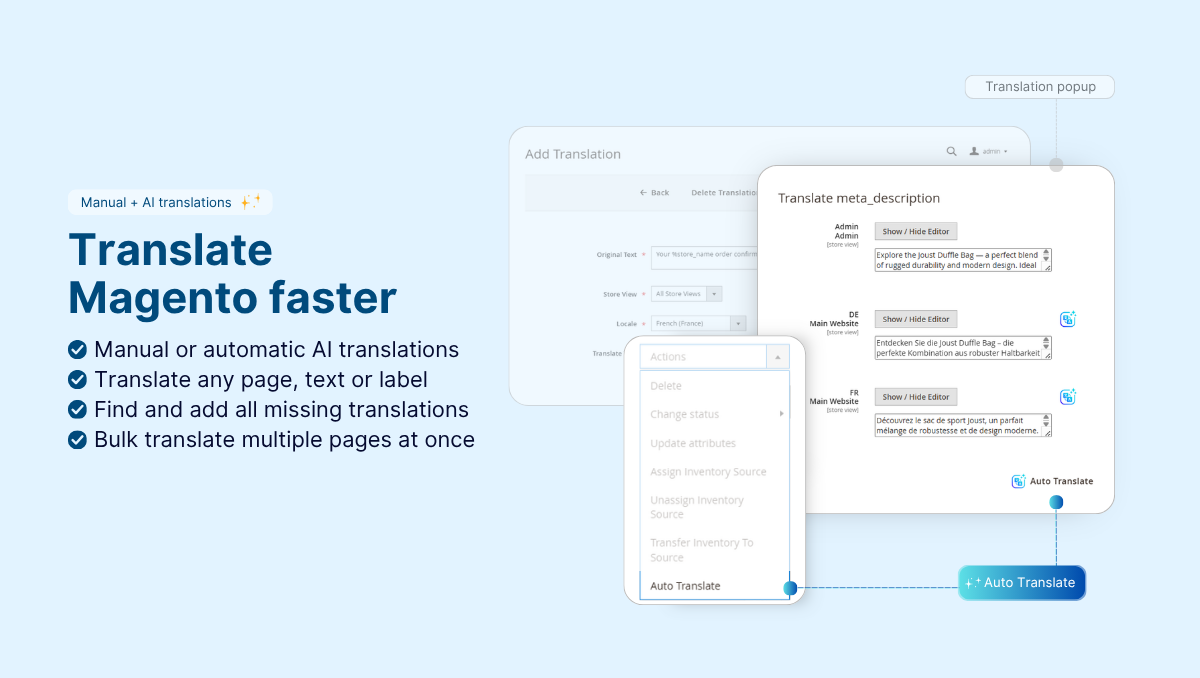 Magento translation extension