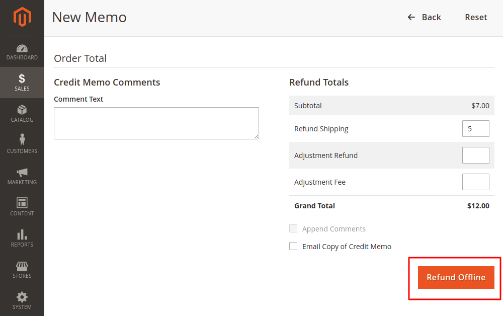 How to refund order in Magento 2?