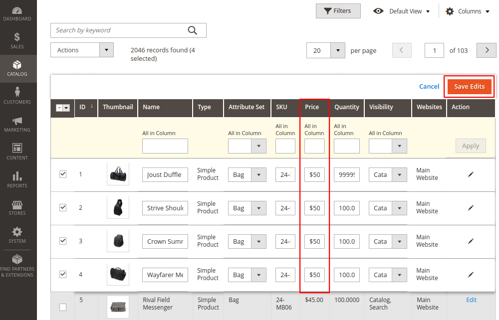 How to Bulk Edit Product Attributes in Magento 2?