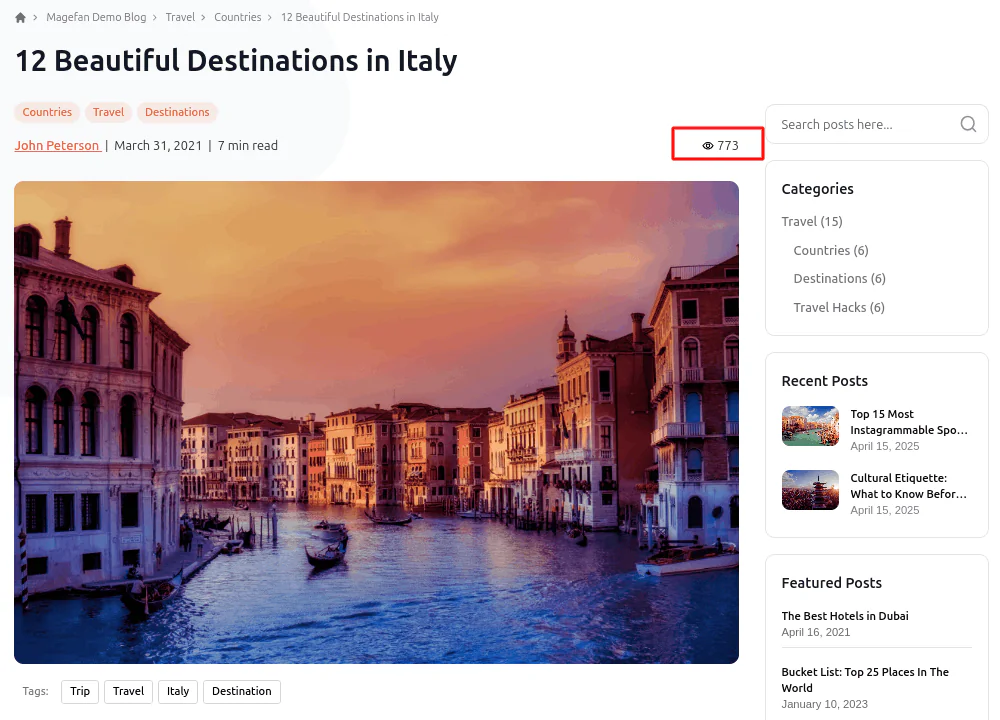 How to Configure Blog Post View in Magento 2?