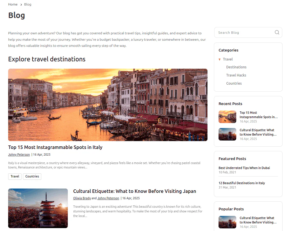 Blog Home Screen How to Configure Blog Homepage in Shopify?