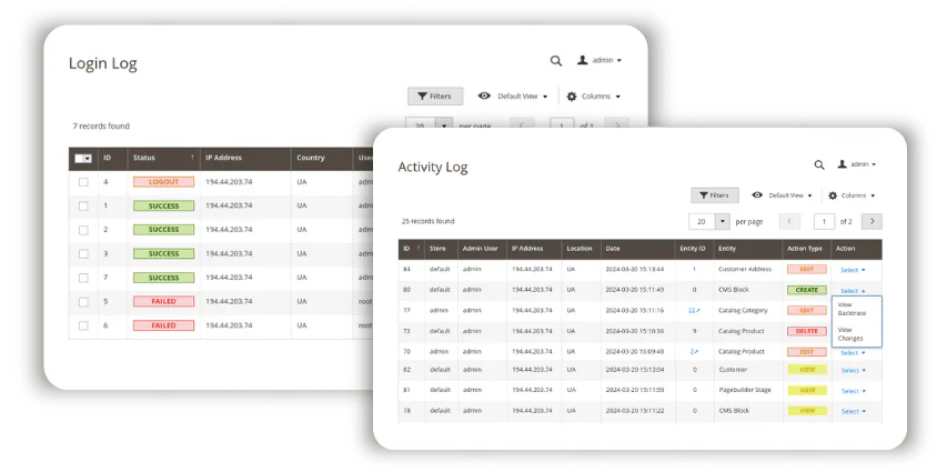 Magento 2 Admin Action Log | Track Actions and Logins