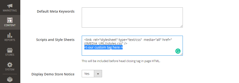 Add Custom Script to HTML in Magento 2 [Quick]