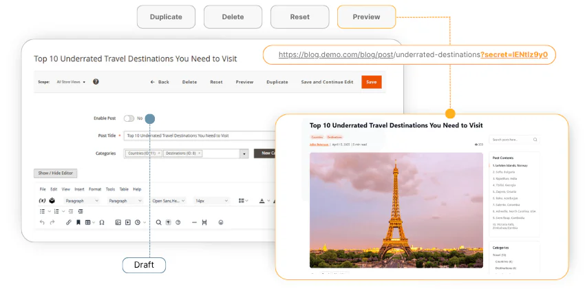 попередній перегляд дописів блогу magento