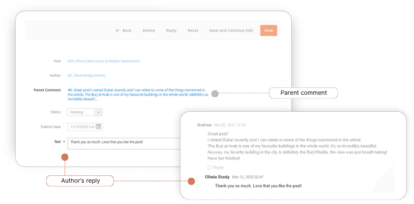відповідь на коментарі в блозі magento