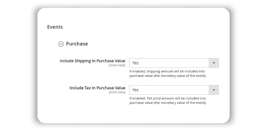 include shipping and tax fees in purchase events