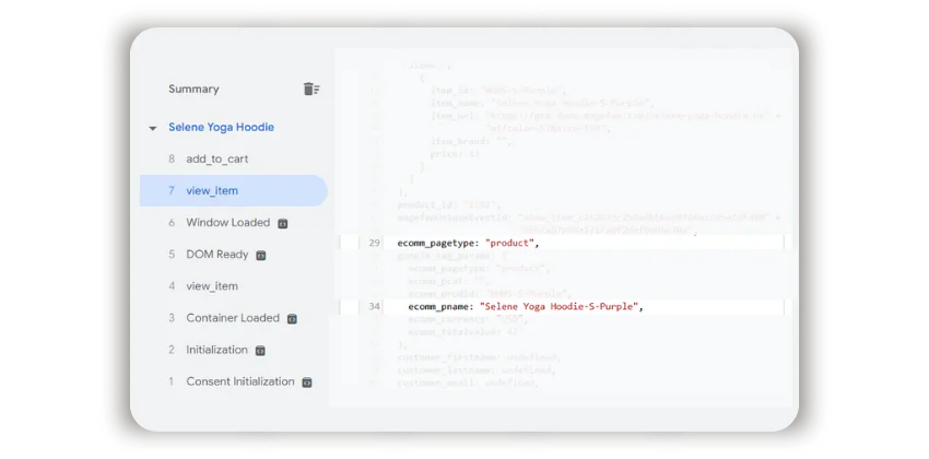 page type and page name in gtm event