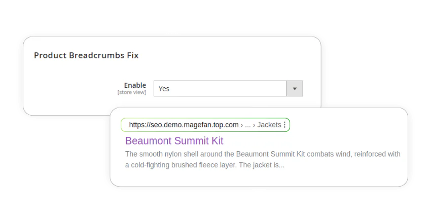 breadcrumbs snippet in magento