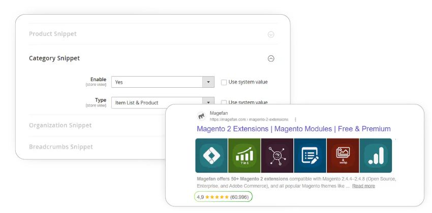 category structured data magento