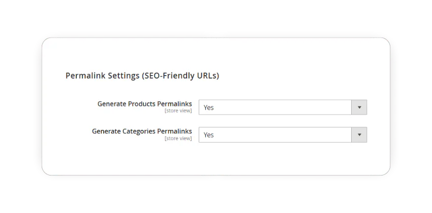 magento permalink settings