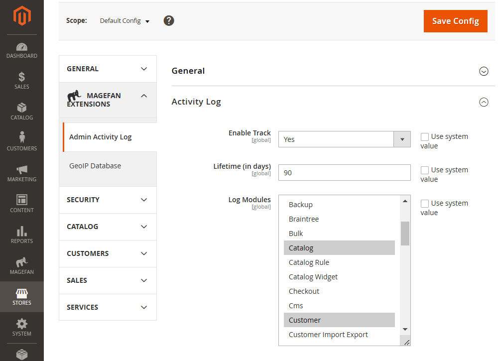 How To Configure Magento 2 Admin Action Log 